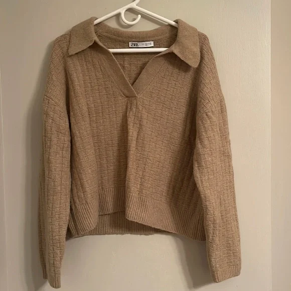 Zara Sweaters Zara Polo Collar Knit Sweater Poshmark